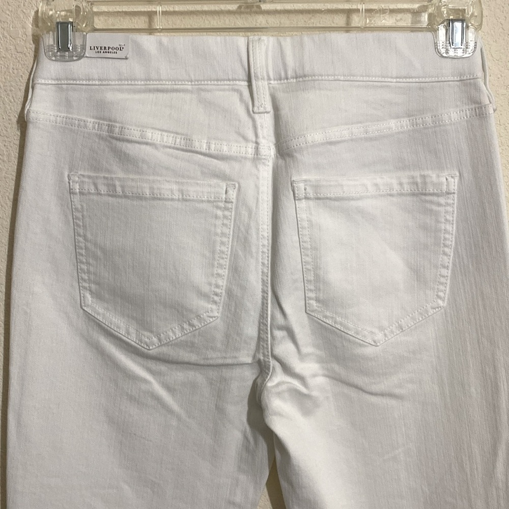LIVERPOOL Gia Glider The Ankle Skinny Pull-on White Denim Jeans Women's Sz 2/26 - Picture 2 of 9